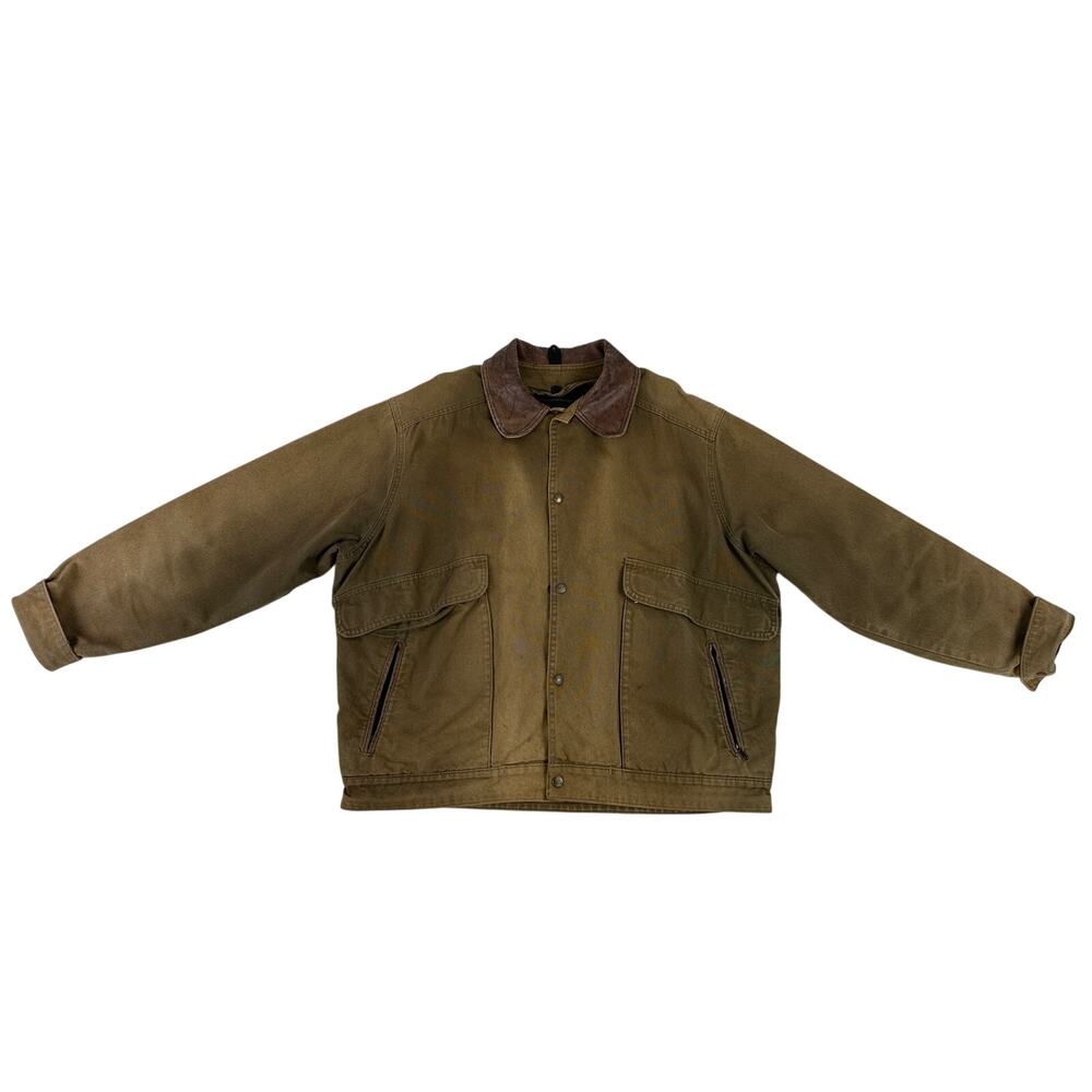 Vintage Woolrich Aztec Southwest Lined Canvas Barn Chore Jacket Men's Sz XL